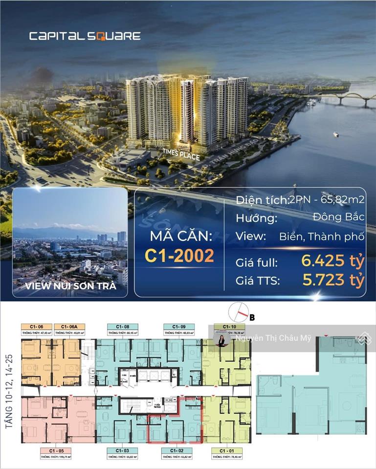 Ms châu mỹ  căn hộ 2pn capital square  tòa c1  tòa times place