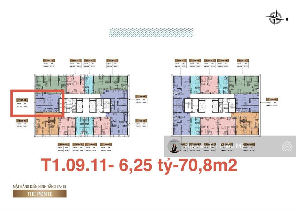 2pn tầng 09 view sông hàn  cầu trần thị lý  toà t1  sun ponte  ms châu mỹ