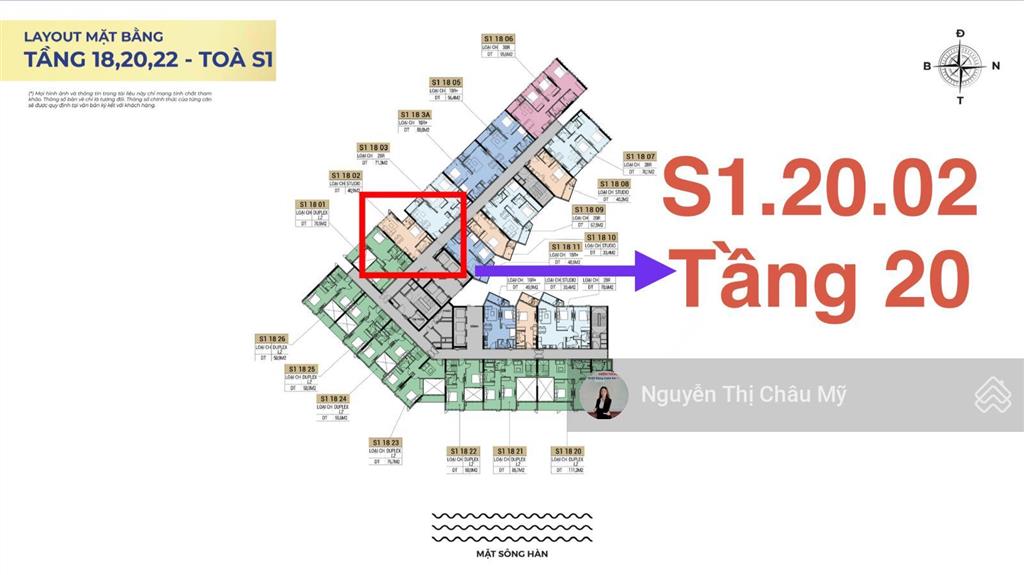 Châu mỹ  stu diện tích lớn view bán đảo sơn trà  biển  the symphony  tầng cao 20