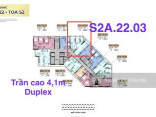 Căn góc view 240 độ toà s2a trần cao 4,1m tầng cao 22  symphony châu mỹ