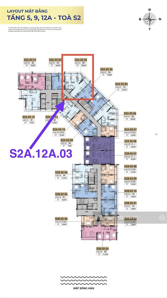 Bán cc tại sun symphony residence, 6,2 tỷ, 88,3m2, 3pn + 2wc  châu mỹ srt