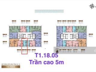 Studio tầng 18 trần cao 5m view biển bán đảo hướng đông  toà t1 sun ponte  ms châu mỹ