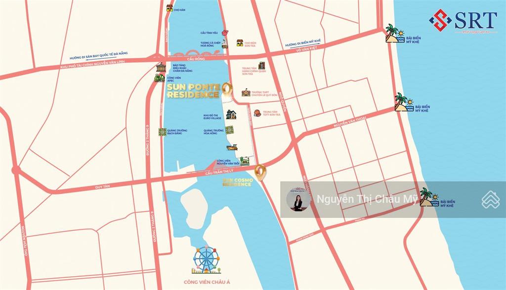 Studio tầng cao 20 trần cao 3,8m view biển bán đảo hướng đông  tòa t2  sun ponte  ms châu mỹ