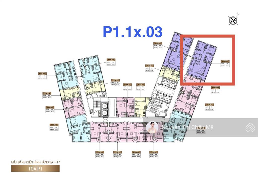 Bán căn hộ 3pn, 2wc tầng cao 16 tại sun cosmo residence, 8,1 tỷ, 99,1m2  châu mỹ