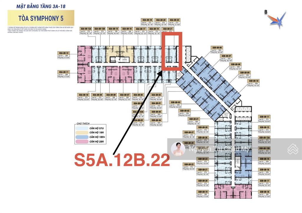 Châu mỹ srt  căn hộ stu tầng 14 giá thanh toán sớm 2,289 tỷ/căn  symphony5 trung tâm sông hàn