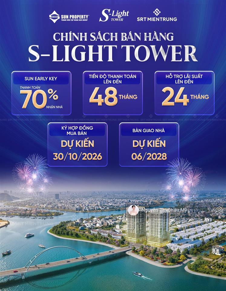 Châu mỹ srt  slight tower căn hộ view 3 mặt sông hiếm có tại đà nẵng  giỏ hàng lớn nhất