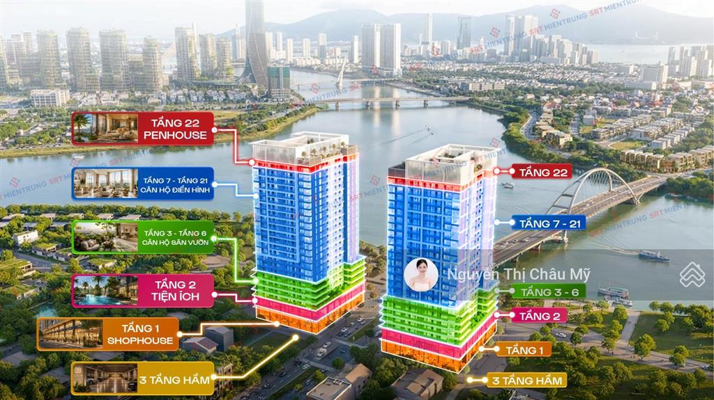 Châu mỹ srt  slight tower căn hộ view 3 mặt sông hiếm có tại đà nẵng  giỏ hàng lớn nhất
