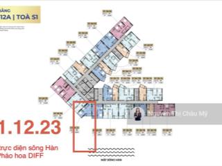 Bán cc tại sun symphony residence căn 1pn+ trực diện sông hàn  châu mỹ