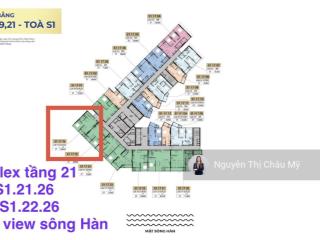 Châu mỹ srt  căn hộ duplex  view trực diện sông 117.8m2  the symphony  tầng cao 21 & 22