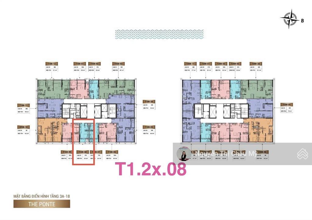 Studio tầng 2x trần cao 3,8m view biển bán đảo hướng đông  toà t1  sun ponte  ms châu mỹ
