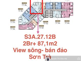 Châu mỹ  căn góc 2pn+ mã 12b diện tích lớn toà s3a hiếm hoi  tầng cao 27  symphony