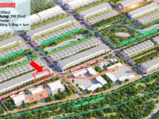 Chỉ 5 tỷ sở hữu shophouse 5 tầng + tum (xd 400m²) ngã 4 đường 27m  giá chỉ 28 triệu/m2 đất