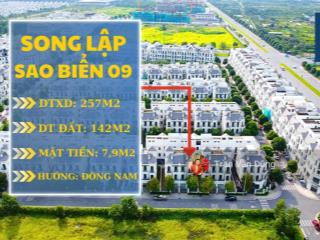 Bán biệt thự vinhomes ocean park gia lâm, giá ưu đãi 30,9 tỷ, 142,2 m2