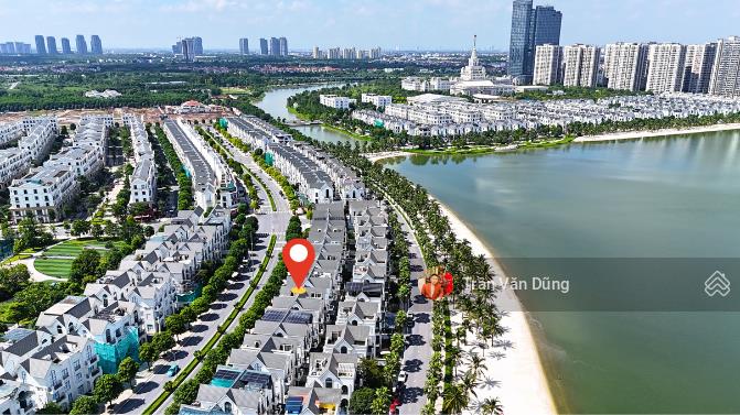 Biệt thự song lập đường hải âu 2 vinhomes gia lâm 150m2 mặt tiền 7,75m đường 30m nhà 3,5 tầng 268m2
