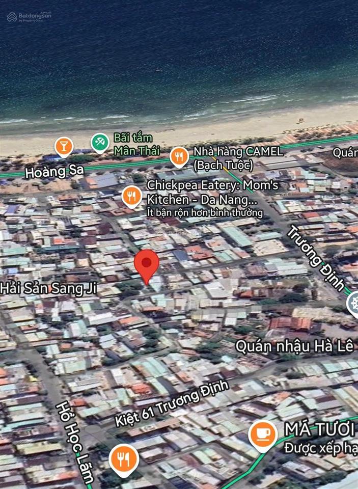 Bán lô đất kiệt 2m5 đường trương định, mân thái, sơn trà. cách biển 200m. giá chỉ 4.4 tỷ tl