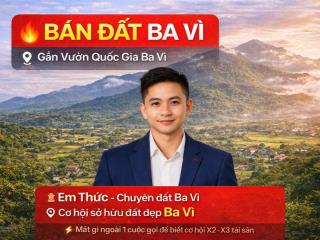 Săn đất nền ba vì | lô đẹp khó tìm | rẻ nhất khu vực  diện tích  139m² giá chỉ 1.3 tỷ