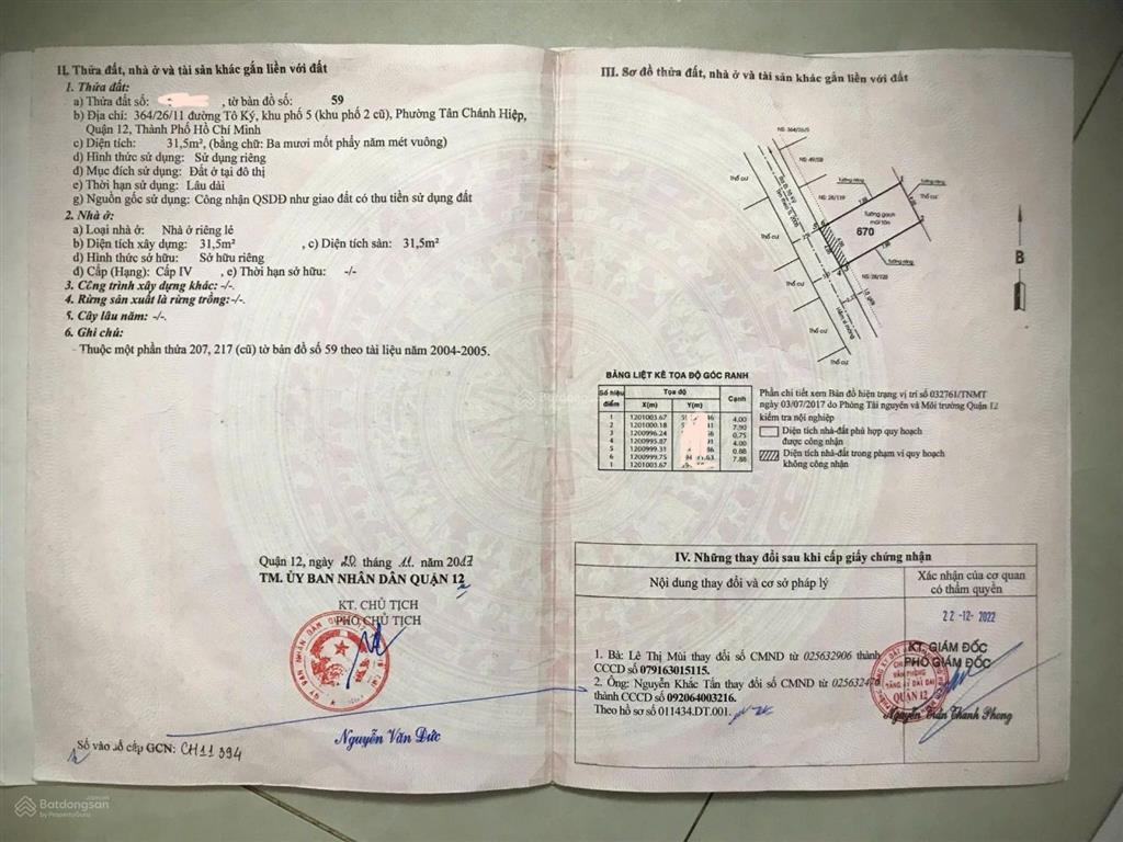Shr công chứng ngay 2/ tô ký . kế bên phần mềm quang trung .3.2tỷ phường trung mỹ tây q.12