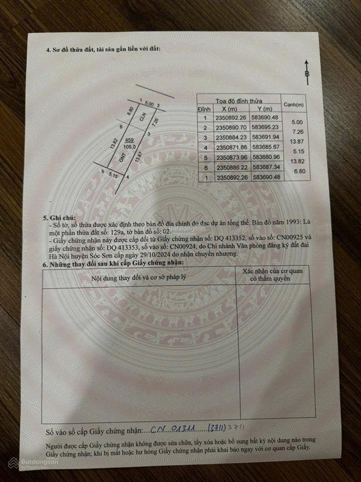 Lô đất trục chính kinh doanh gia chủ cần tiền gủi bán 105m đông nai nội bàihà nội m