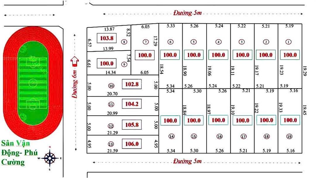 Cần bán gấp 100 m full tc lô góc 2 mặt tiền trục chính kinh doanh tiện ích giao thông thuận lợi