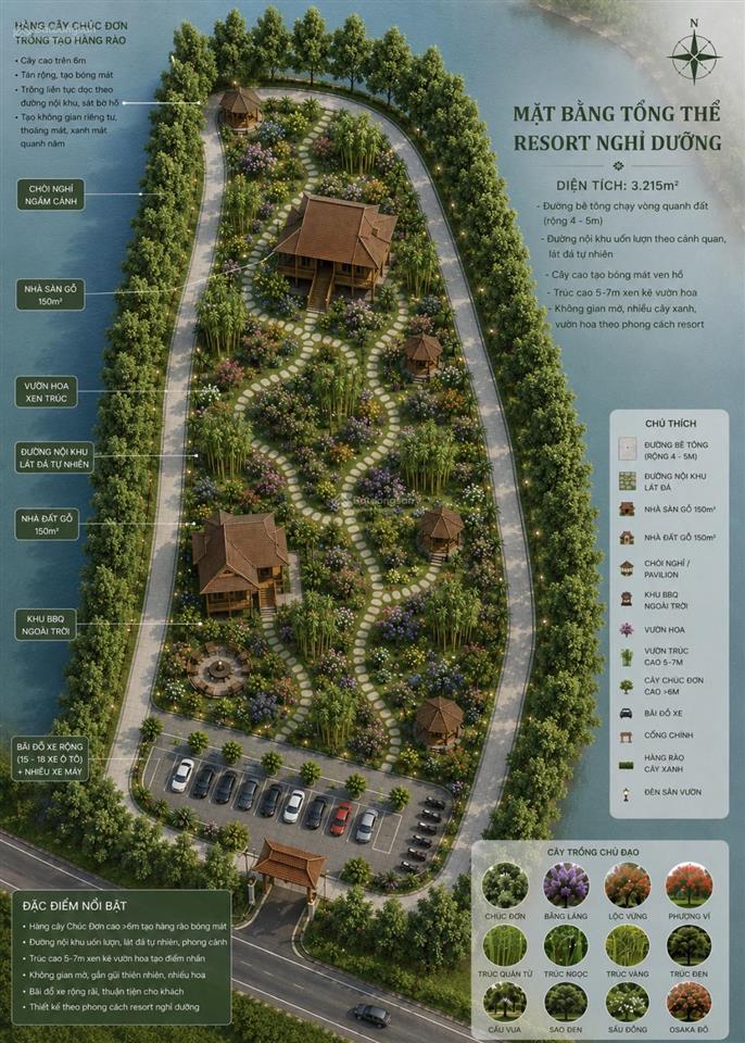 Bán đất xây biệt thự nhà vườn view cánh đồng 6 tháng hồ 6 tháng