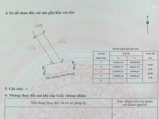 Bán lô đất mặt đường hải phong gần vin dương kinh