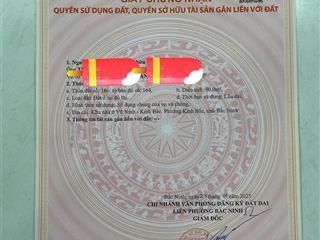 Bán đất 90m2, nguyễn đức cảnh, yna, kinh bắc, bắc ninh giá 7,8 tỷ, không lỗi gì làn 2 hồ ngọc lân