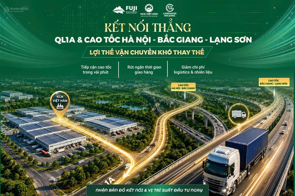 Bán đất kcn việt hàn  việt yên  bắc giang giá cạnh tranh đối diện kcn vân trung, luxshare