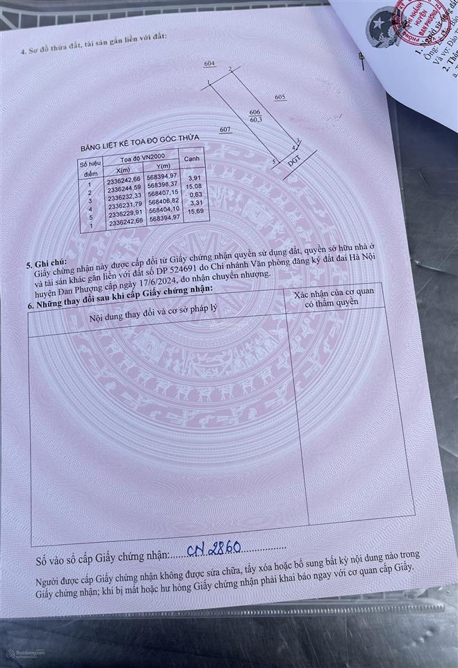 Cc bán 60.3m2 đất thọ xuân  liên minh  hà nội