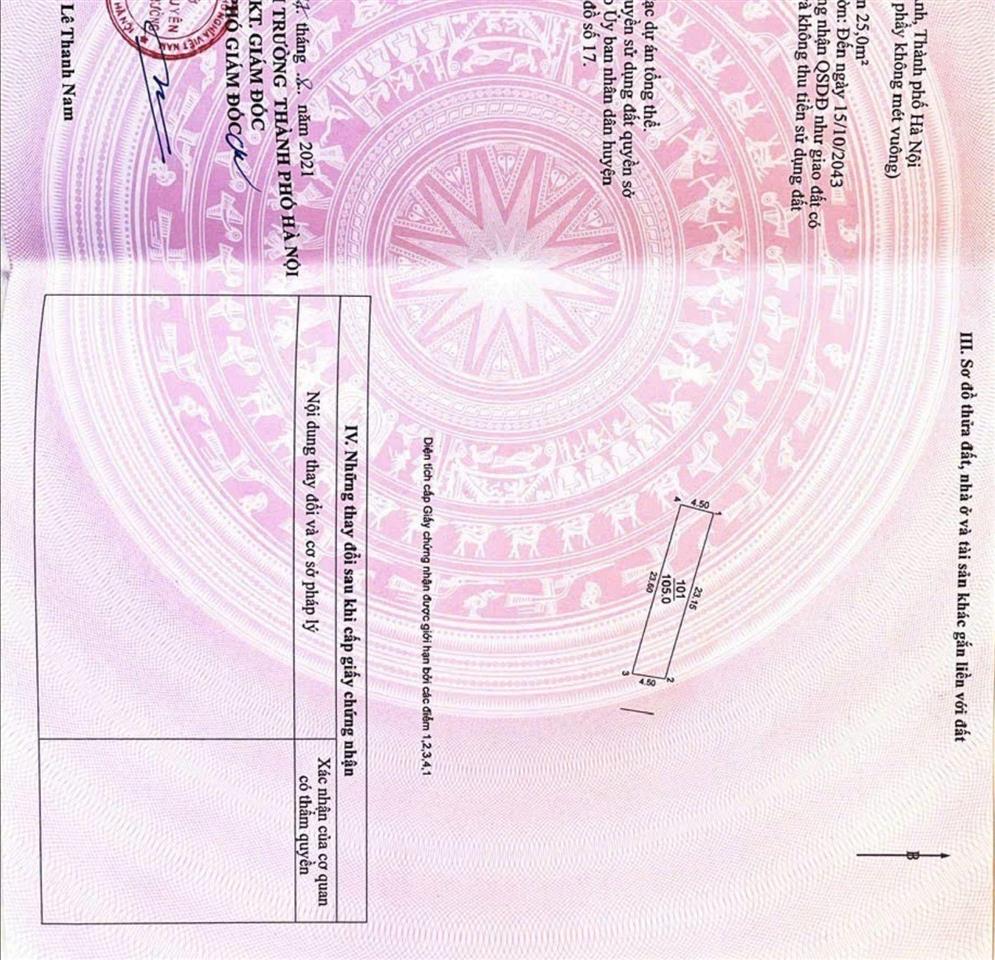 Cần bán gấp 105m2 đất tại lực canh xã đông anh hà nội.85 triệu/m2, pháp lý đầy đủ, gần vincoloa