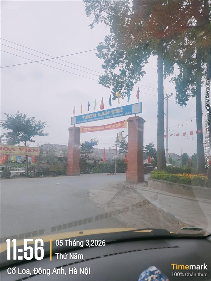 Bán gấp 560m2 đất thổ cư lô góc,trục chính lan trì cổ loa xã đông anh,gía đầu tư chia lô hơn 40tỷ