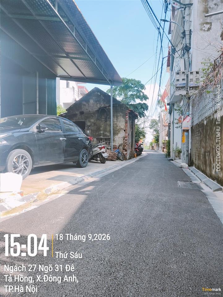 Bán đất tại đông hội 9,98 tỷ, 158 m2, mt 8m, ngõ rộng ô tô thông, gần ngay cầu tứ liên & đông trù