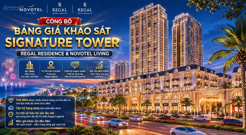 Công bố giá căn hộ biển regal residence signature