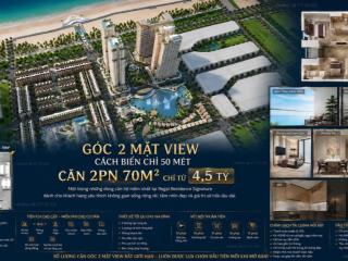 Góc 2 mặt view cách biển chỉ 50 mét căn 2pn 70m2, chỉ từ 4,5 tỷ