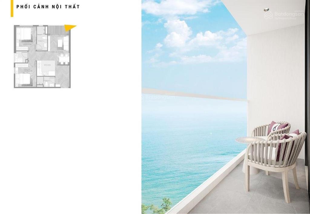 Góc 2 mặt view cách biển chỉ 50 mét căn 2pn 70m2, chỉ 4,5 tỷ
