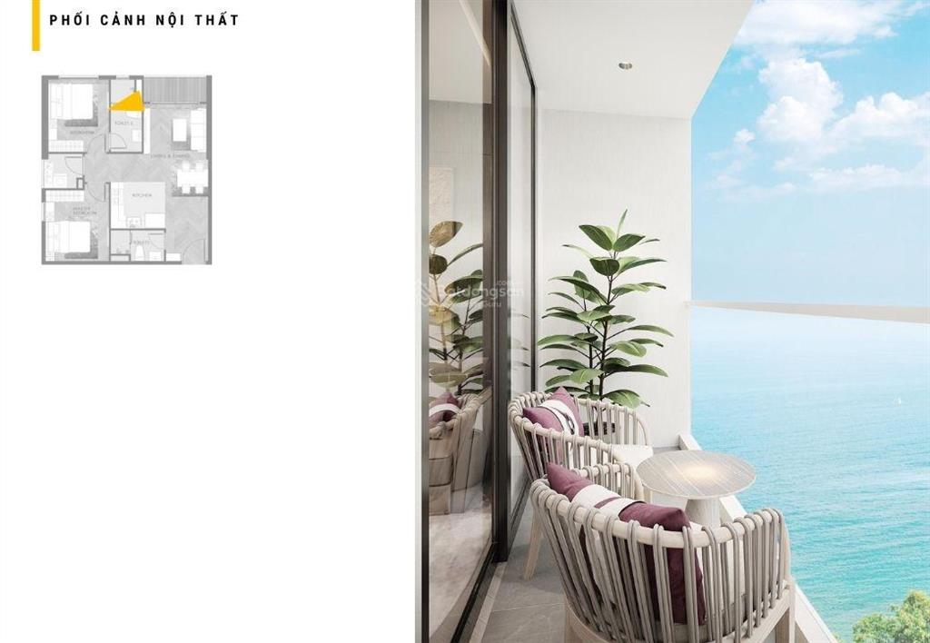 Góc 2 mặt view cách biển chỉ 50 mét căn 2pn 70m2, chỉ 4,5 tỷ