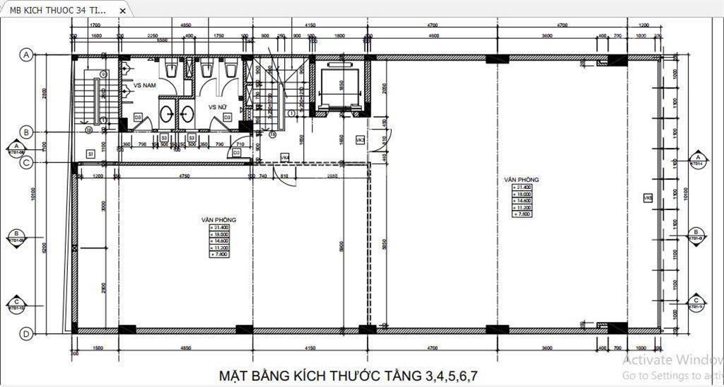 Văn phòng khu sân bay 90m2 giá 25 triệu/tháng tòa nhà vp tiền giang