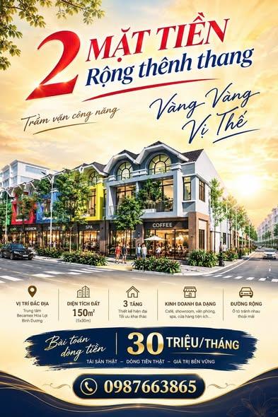 FIESTA CENTRAL – NHÀ PHỐ 2 MẶT TIỀN KHAN HIẾM TẠI TRUNG TÂM THÀNH PHỐ MỚI BÌNH DƯƠNG 4,6