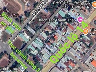 Bán đất mặt tiền đường t30 minh thành, chơn thành, bình phước