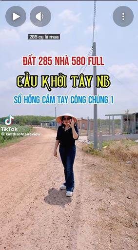 Bán đất cầu khởi, tây ninh  285 triệu, sổ hồng riêng