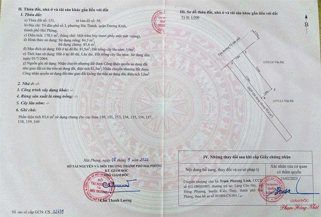 Bán gấp đất 84,5m2 tại hải thành, 2,9 tỷ