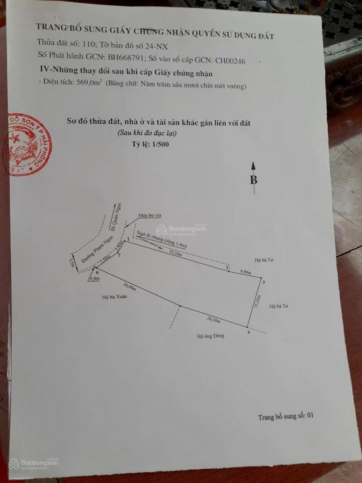 Lô đất nhà vườn 569m2 mặt đường phạm ngọc, đồ sơn, gần ngay biển và khu du lịch đồi rồng