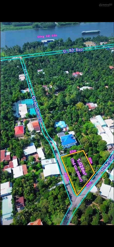 Bán 1000m2 đất vườn đường nhựa giá 12 tỷ gấp ngay an sơn 1, phường thuận an