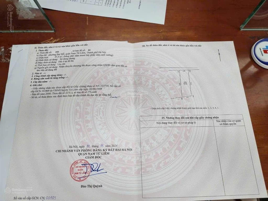 Bán đất đại mỗ, ô tô tránh đỗ mặt tiền 4,5m, giá chỉ 13xtr/m2