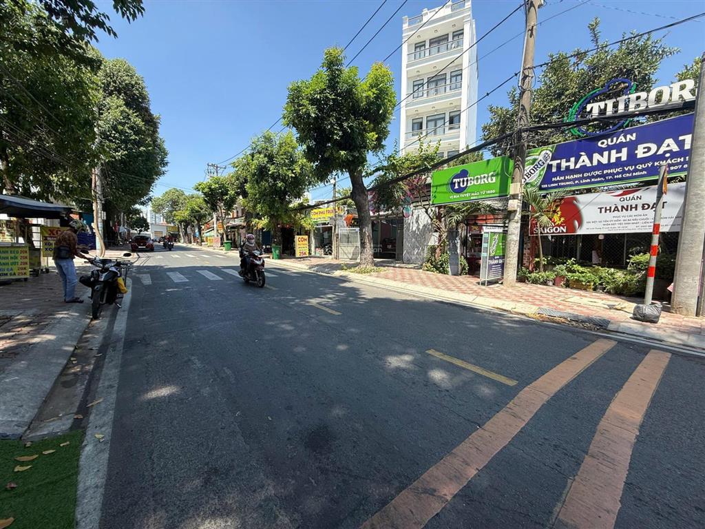 Mặt tiền đường linh trung 380m² (7.2*53m) xây dựng hầm + 6 tầng