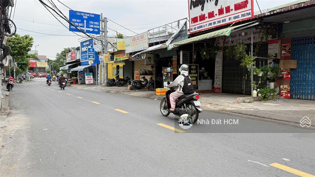 Mặt tiền đường số 9 p. linh tây  dtcn 298m² (ngang 8 x 37.5m) thổ cư 100%. gần ngay phạm văn đồng