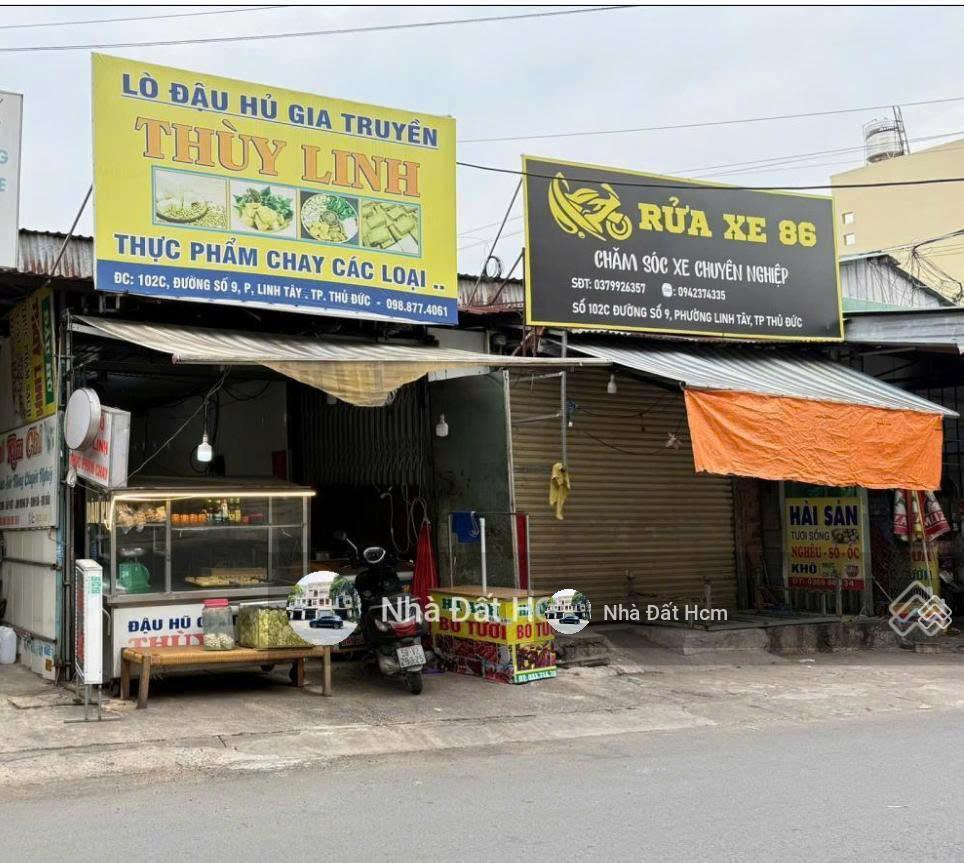 Mặt tiền đường số 9 p. linh tây  dtcn 298m² (ngang 8 x 37.5m) thổ cư 100%. gần ngay phạm văn đồng