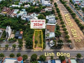 Bán đất mặt tiền đường linh đông  ngang 9.4m (công nhận đủ 201,4m² không lộ giới). nở hậu nhẹ