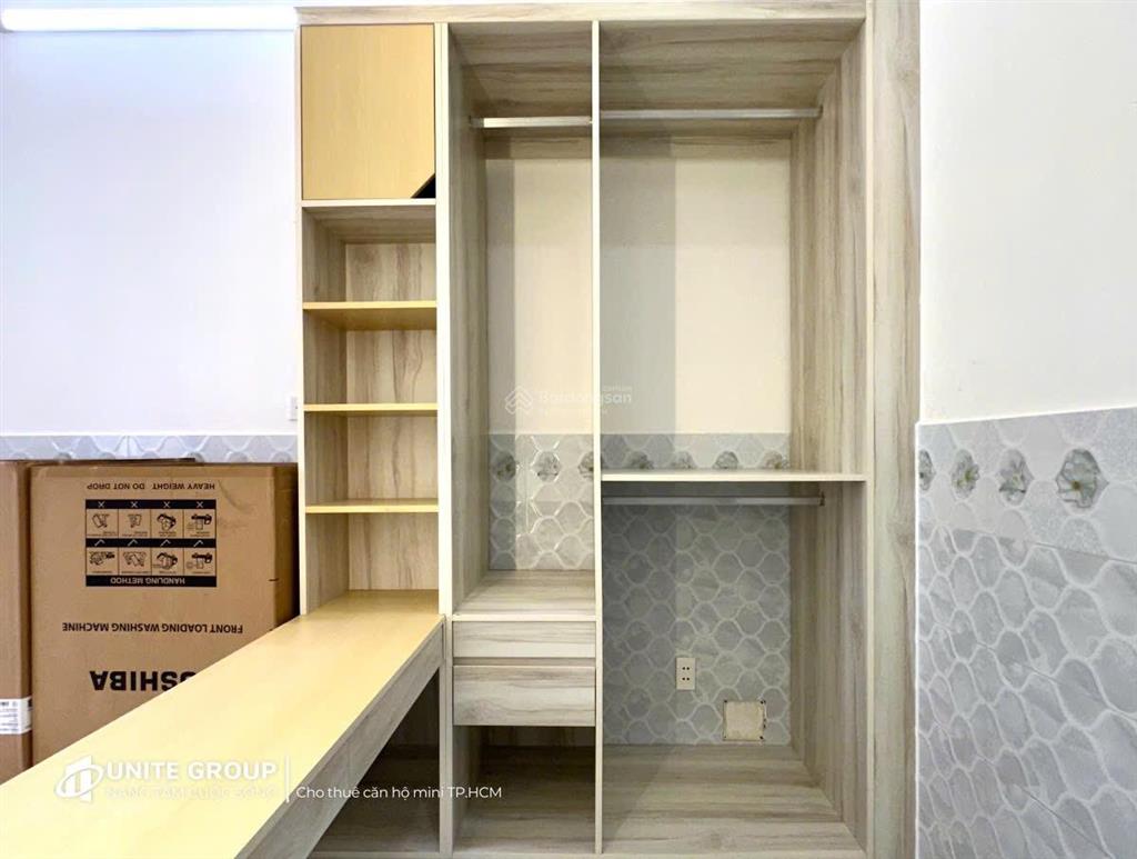 Cho thuê căn hộ đoàn văn bơ quận 4 nhà mới, 1pn ban công, máy giặt riêng, gần quận 1, cầu calmette