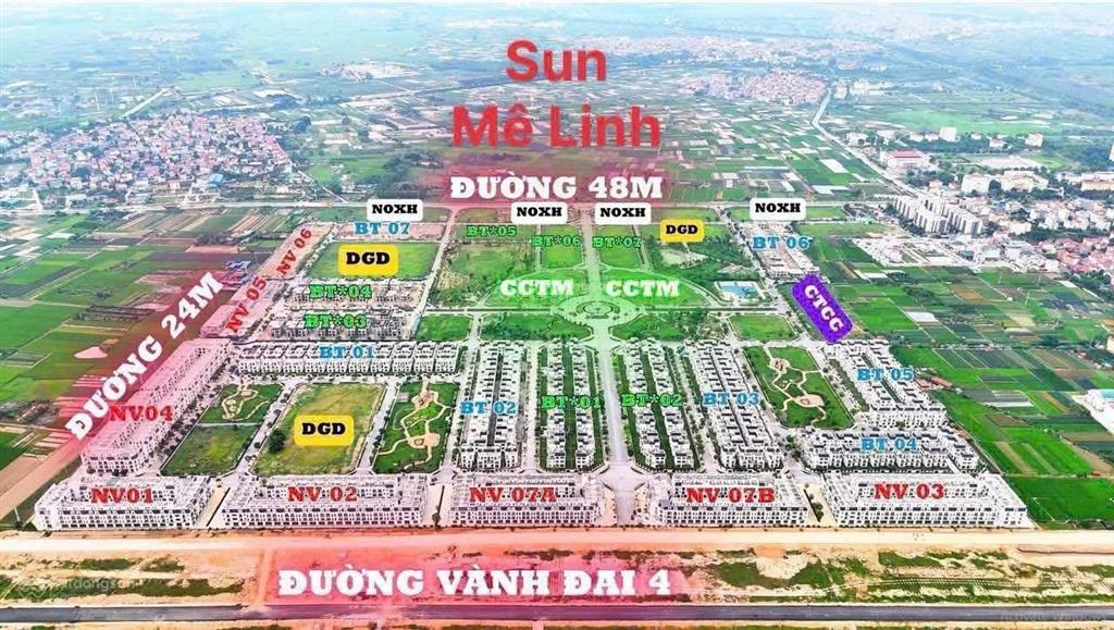 Bán căn liền kề hud mê linh 103,9m², giá 11 tỷ, mặt đường vành đai 4, đã có sổ
