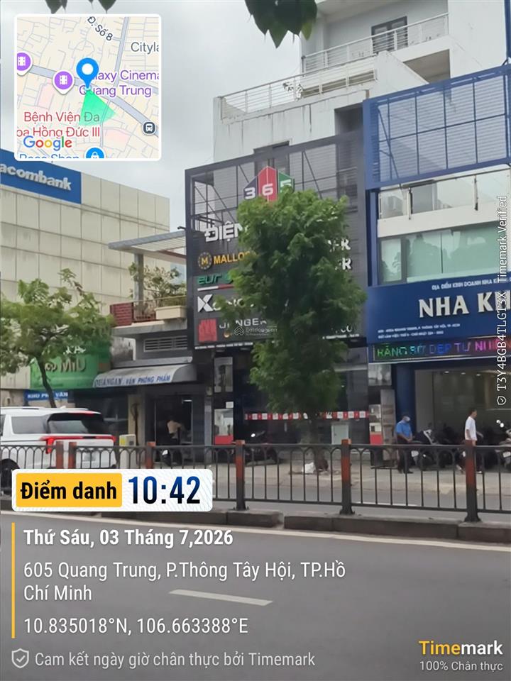 Chính chủ bán 2 mt trước sau quang trung (8x26)  3 tầng  hđt 100tr/tháng  giá 32 tỷ